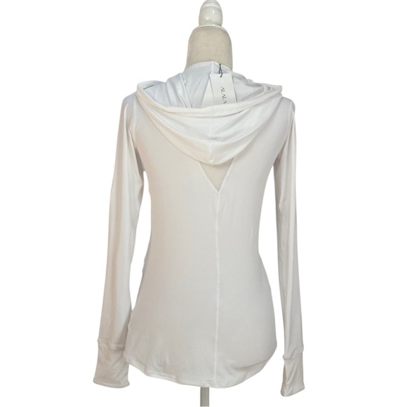 ALALA Flyweight Hoodie Tee Long Sleeve NWT White - Picture 9 of 16